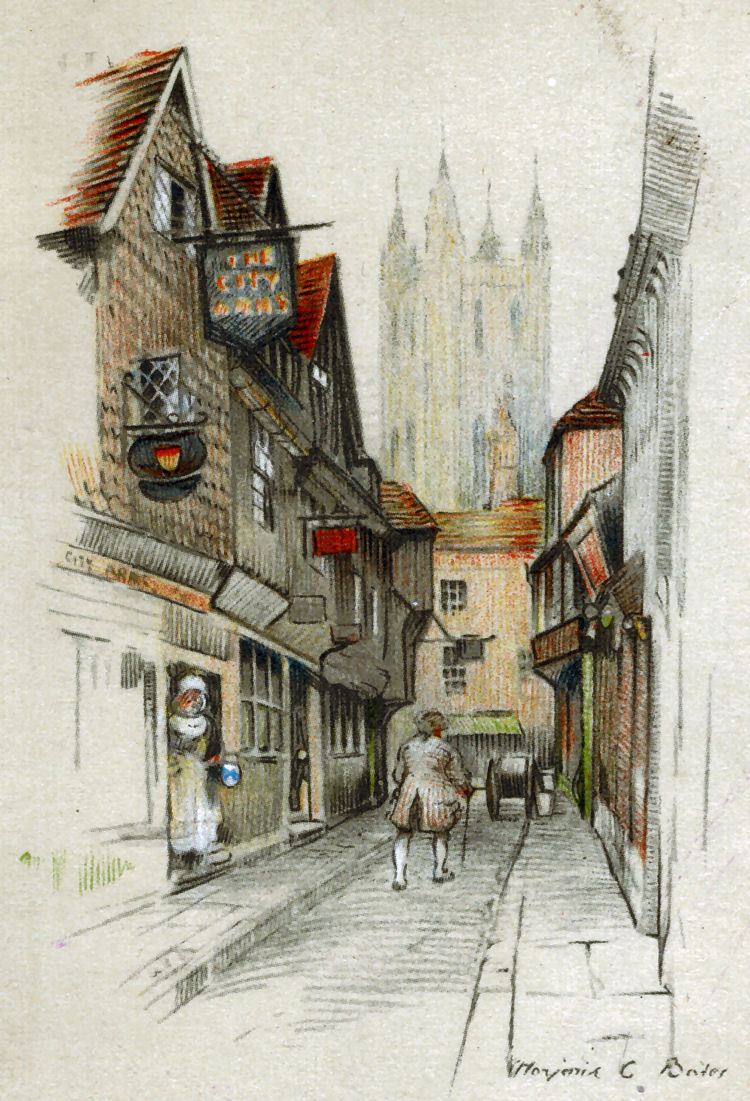 City Arms postcard 1933