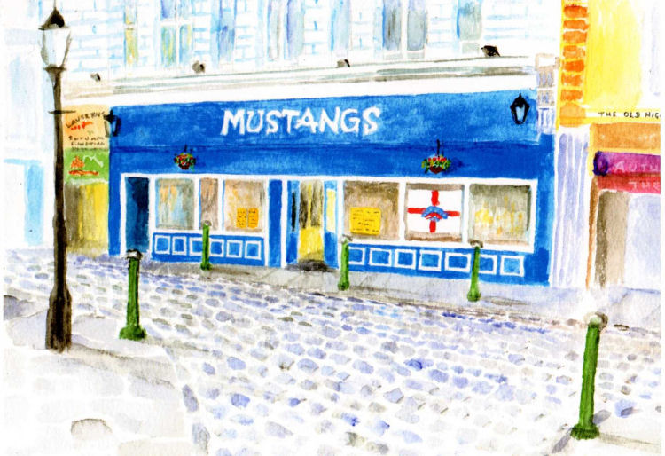 Mustangs watercolour