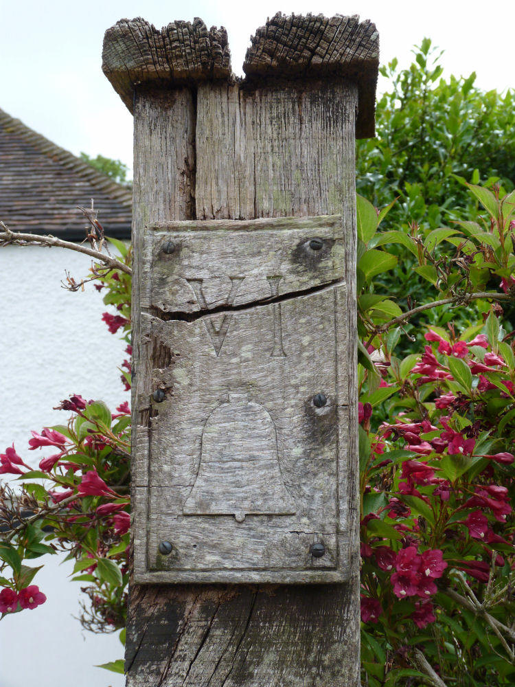 Six Bells gate post
