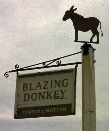 Blazing Donkey sign 1978