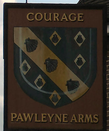 Pawleyne Arms sign 2007