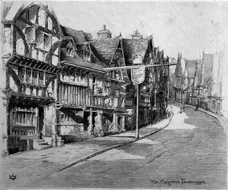 Ye Olde Chequers Inn painting 1901