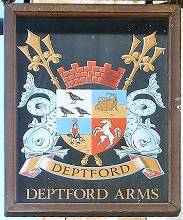 Deprford Arms sign 2010