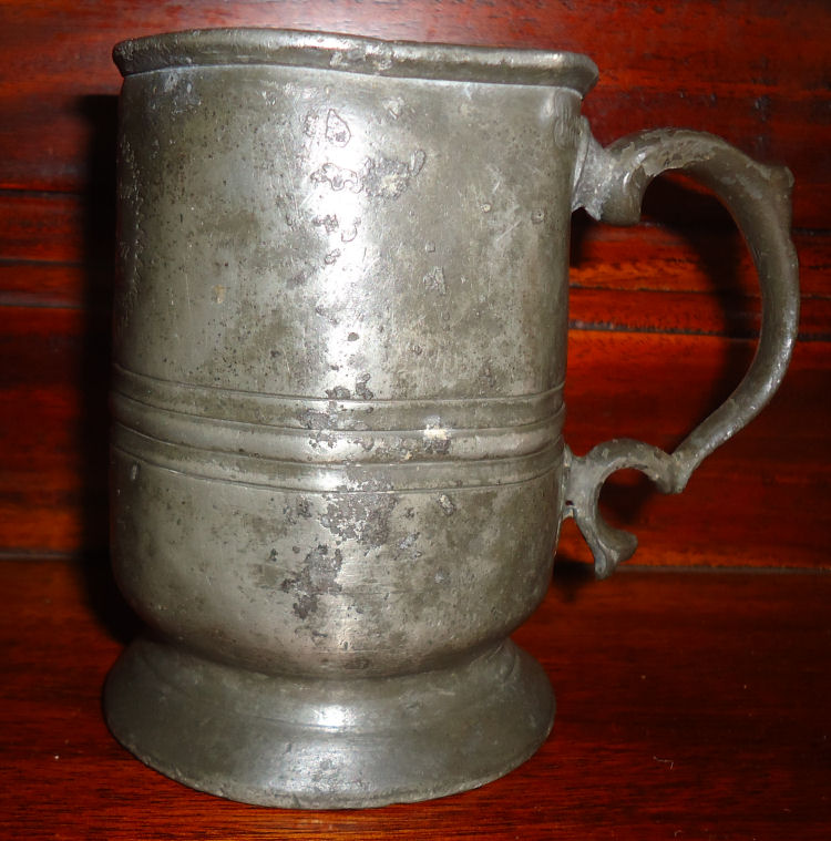 Rose and Crown pewter mug