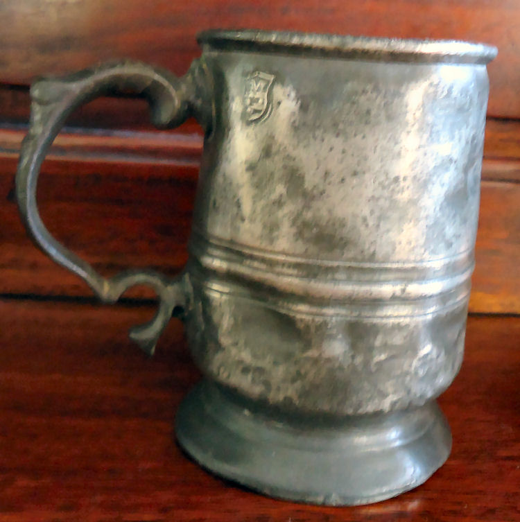 Rose and Crown pewter mug