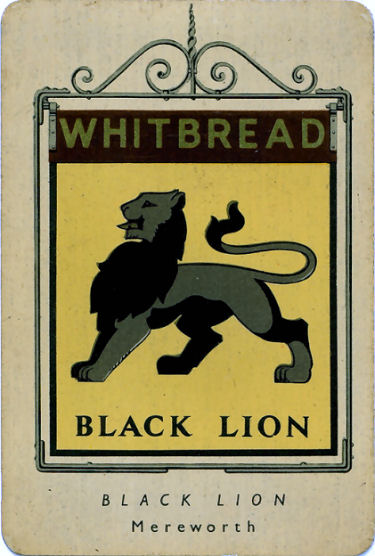 Black Lion Whitbread sign 1949