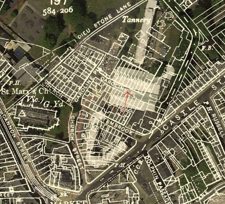 Caroline Place overlay map