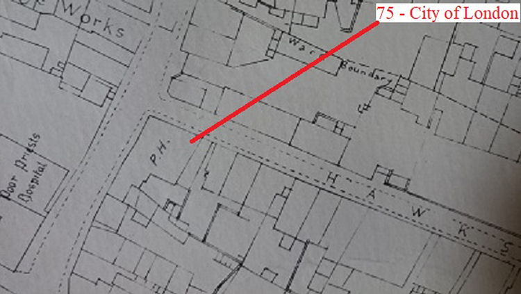 City of London map 1874