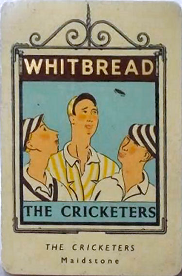 Cricketers Whitbread sign