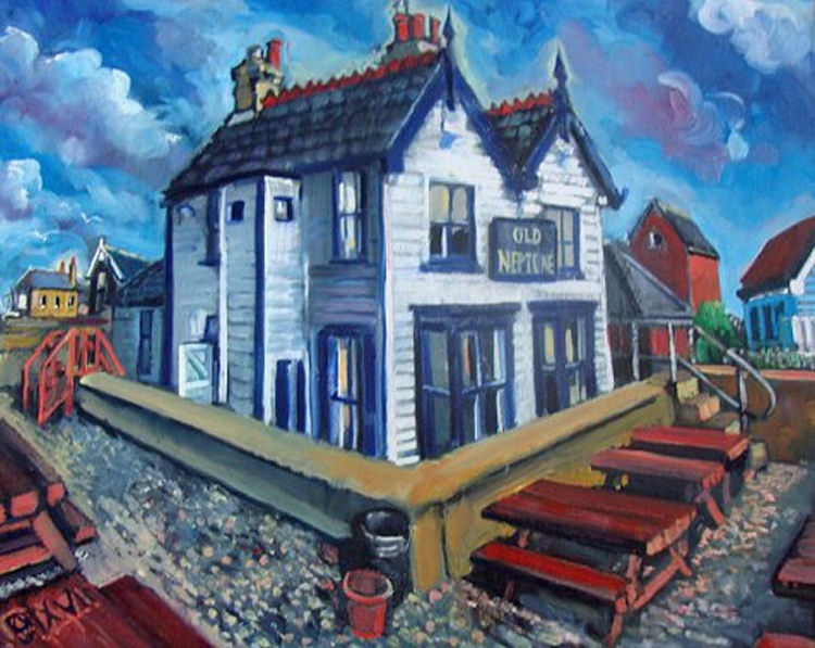 Old Neptine oil painting