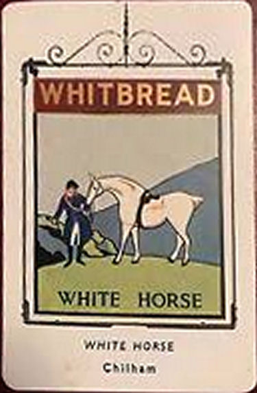White Horse Whitbread sign