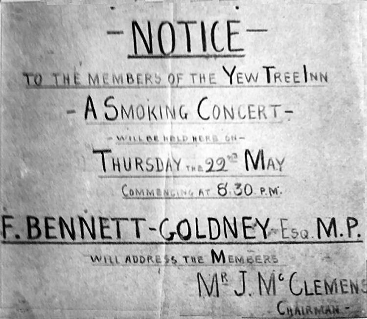 Yew Tree notice 1913