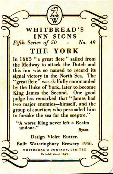 York Whitbread sign