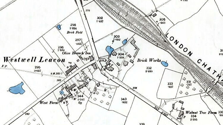 Westwell Leacon map 1896