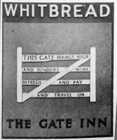 Gate sign 1950