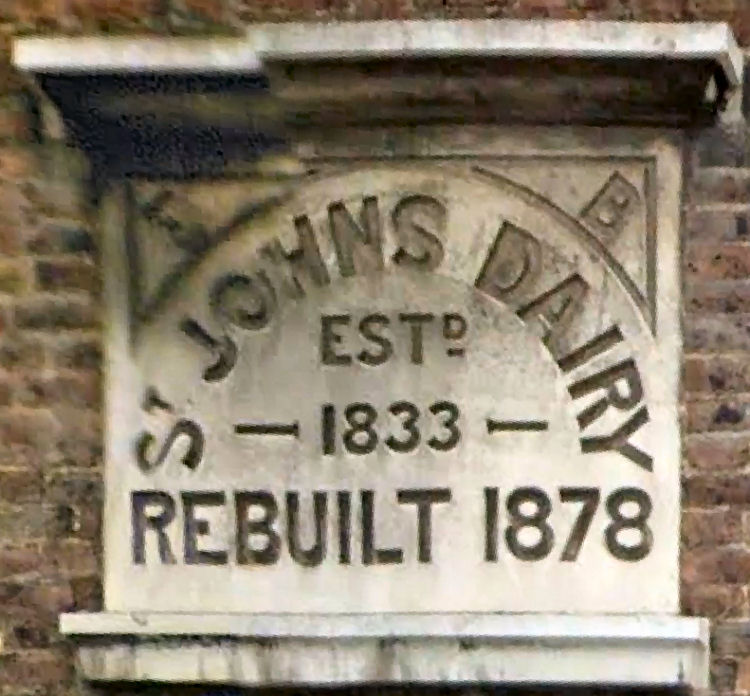 St Johns Dairy plaque
