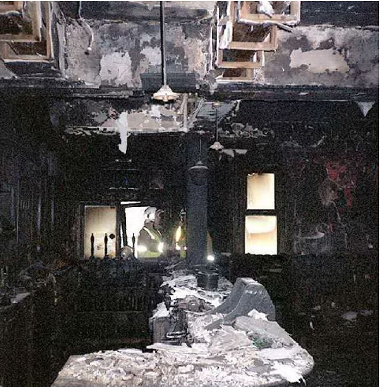 Greyhound fire 2003 inside