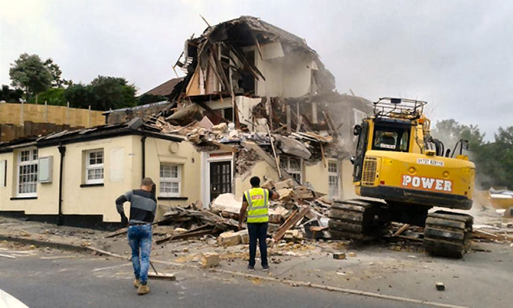 Leather Bottle demolition 2016