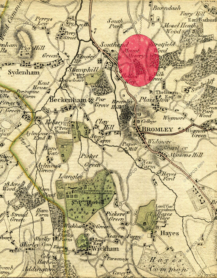 North West kent map 1789