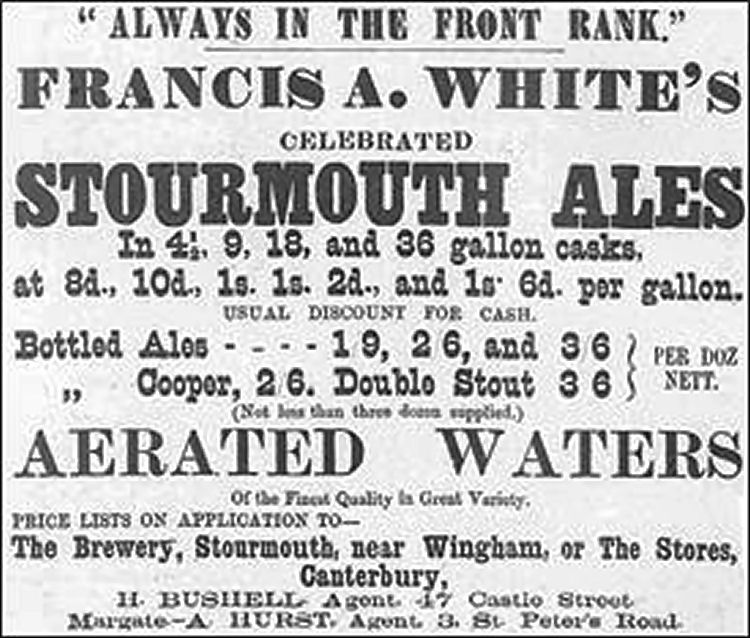 Stourmouth Brewery advert 1875