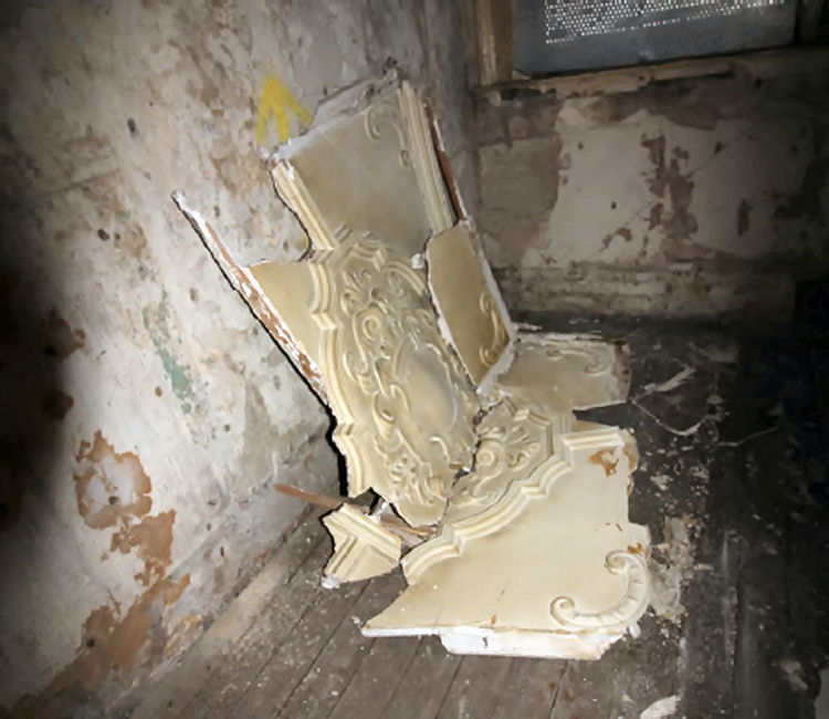 Fallen plasterwork