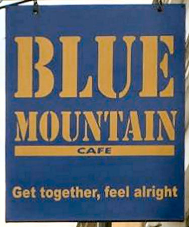 Blue Mountain cafe sign 2014