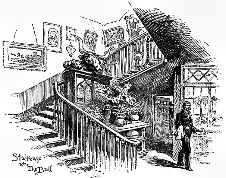 Bull Inn staircase drawing