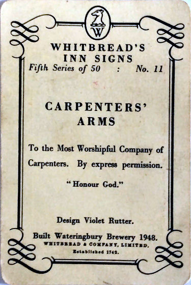 Carpenter's Arms card 1955