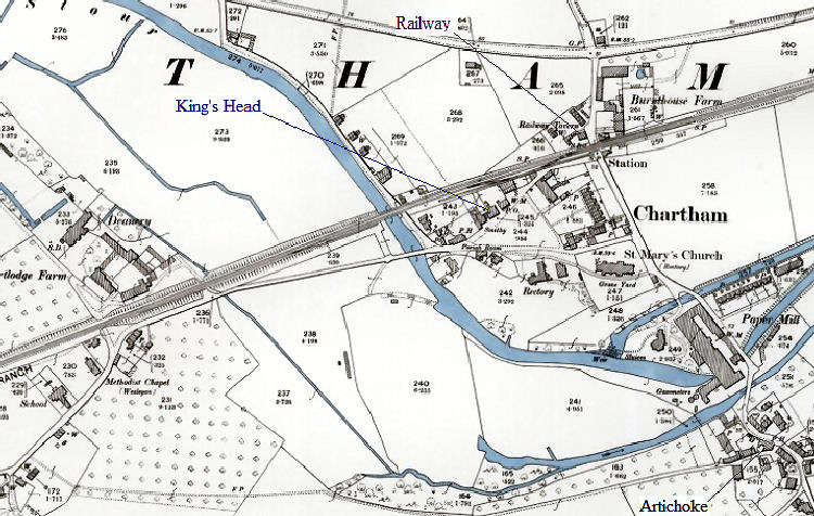 Chartham map 1896