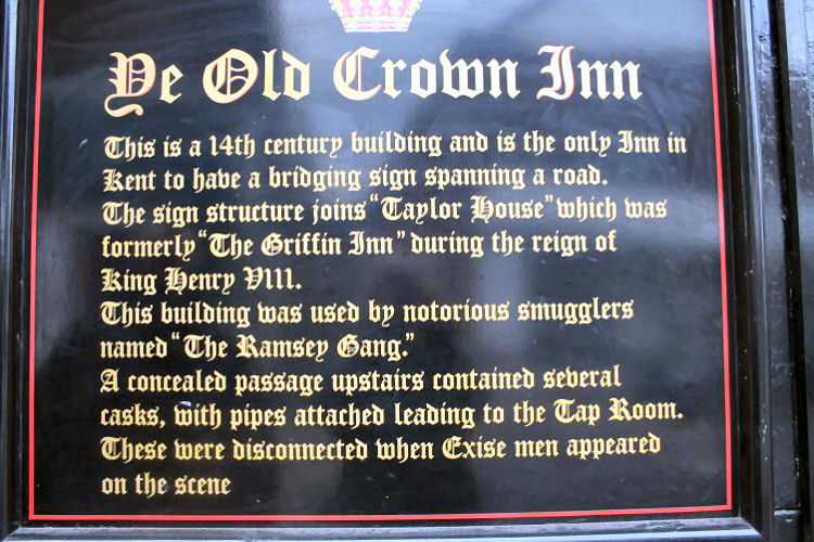 Ye Old Crown Inn plaque
