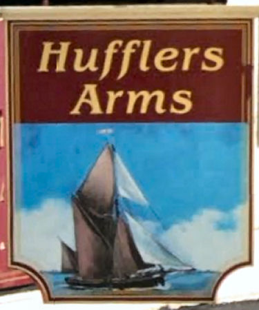 Hufflers Arms sign 2018