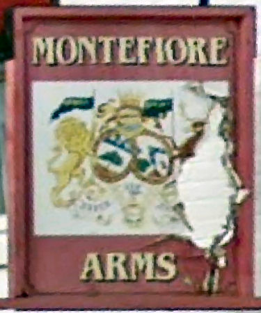 Montefiore Arms sign 2009