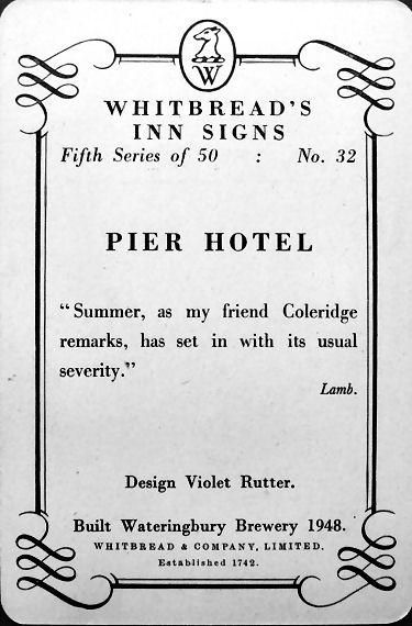 Pier Hotel card back