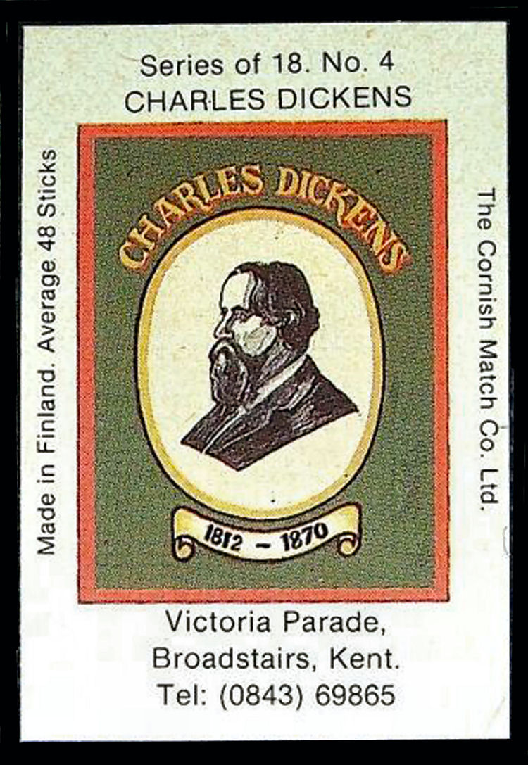 Charles Dickens match box