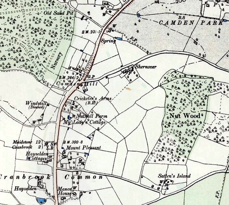 Cricketer's Arms map 1906