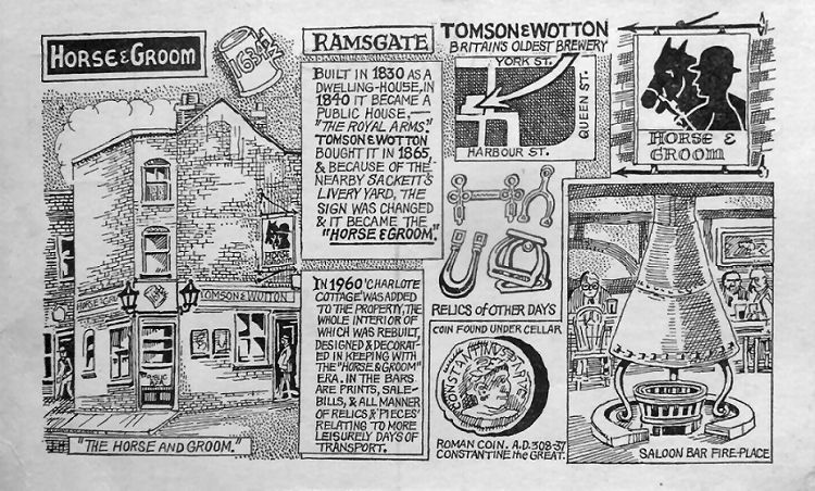 Horse and Groom postcard 1963