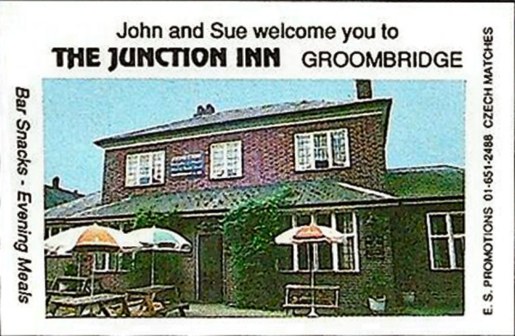 Junction Inn matchbox 1980s