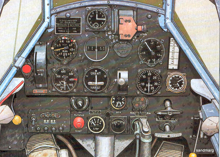 ME 109 fighter cockpit