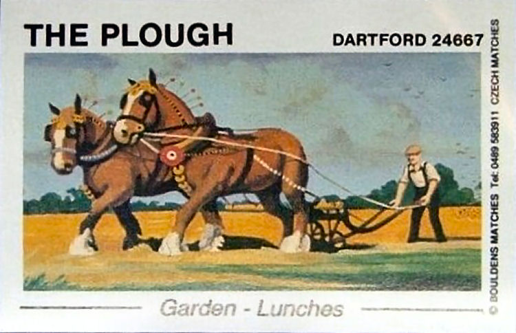 Plough matchbox 1985