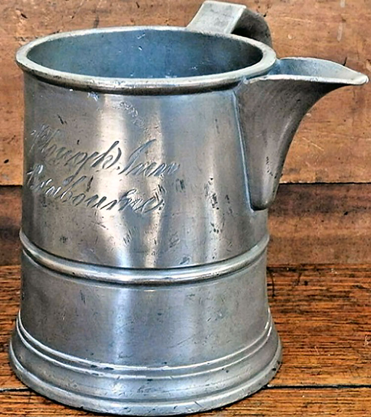 Plough pewter pot 1870