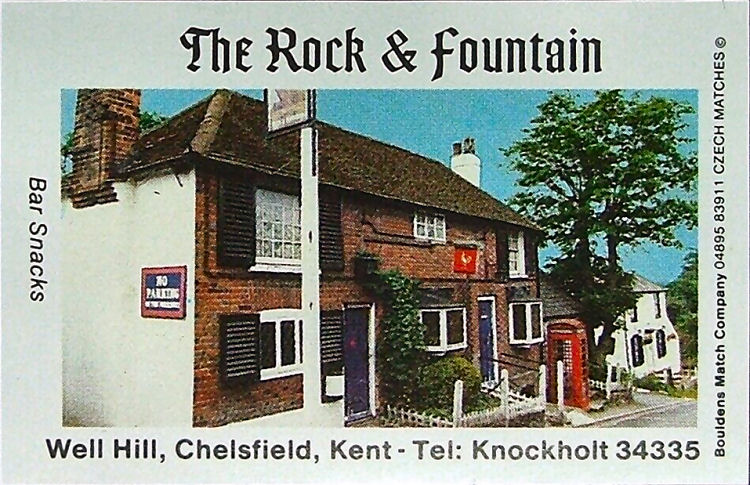 Rock and Fountain matchbox