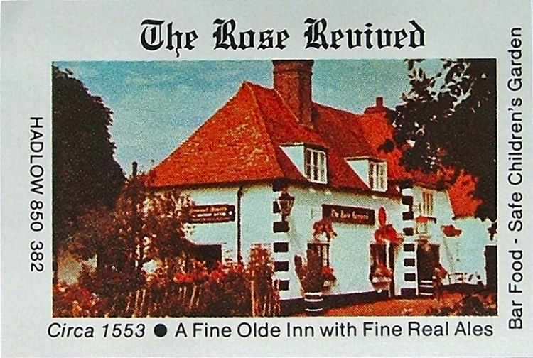 Rose Revived matchbox 1986