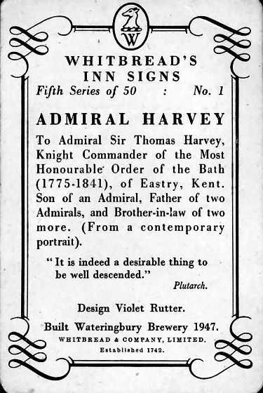 Admiral Harver card 1955