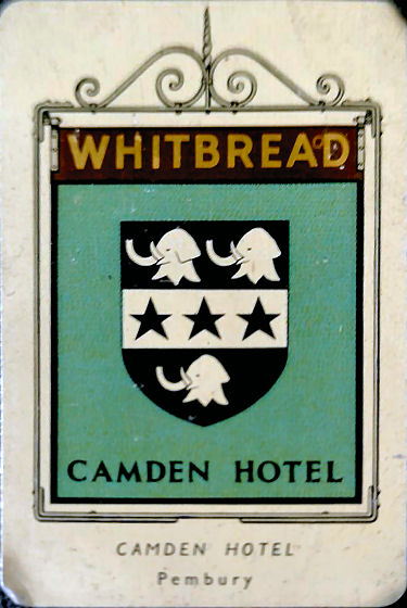 Camden Hotel card 1950