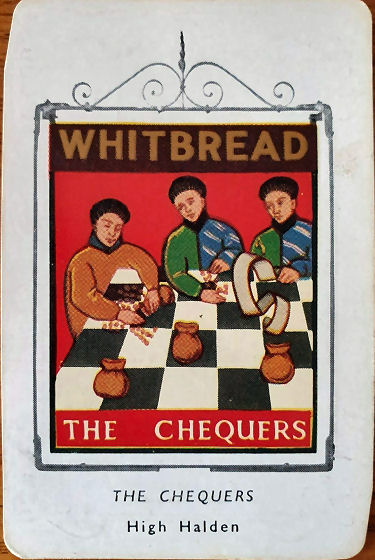 Chequers card 1955