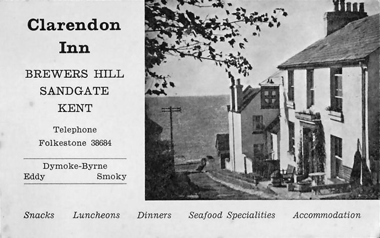 Clarendon Inn business card 1980s
