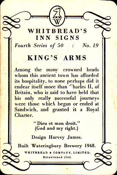 King's Arms card 1953