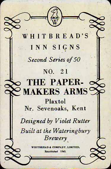 Papermakers Arms card 1950