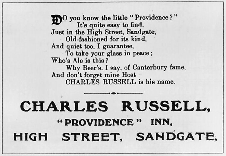 Providence advert 1910