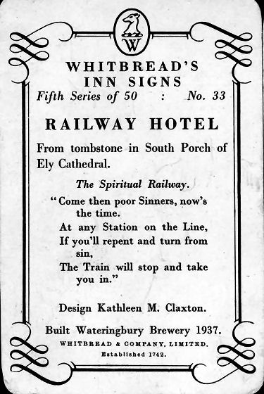 Railway Hotel card 1955